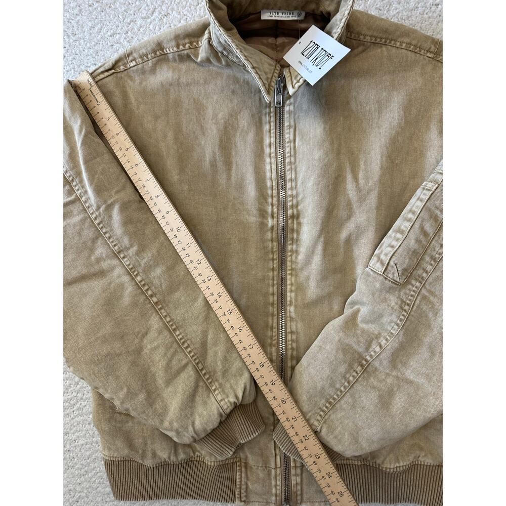 NWT* 12th Tribe Oversized Canvas Bomber Jacket Medium - Picture 3 of 8